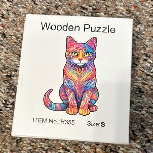 Vibrant Cat Wooden Puzzle